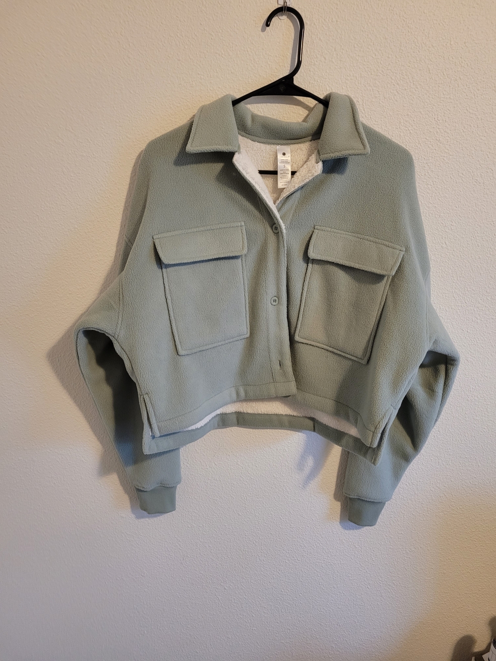 Yogalicious Cropped Utility Shacket in Sage Green #331